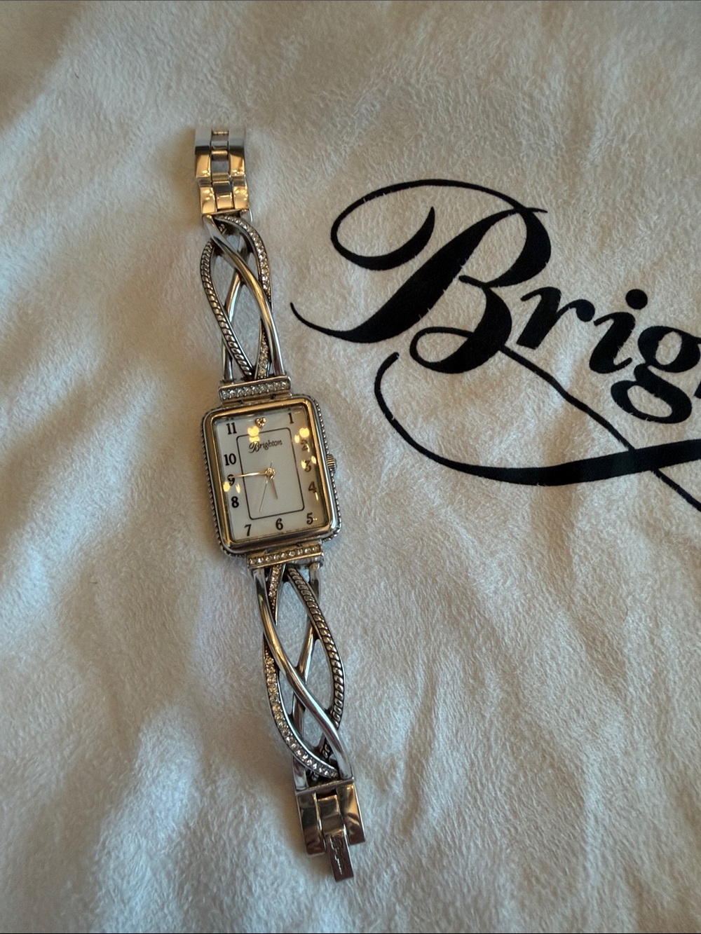 Brighton Silver-Tone Women's Bracelet Watch Neptunes Rings Design
